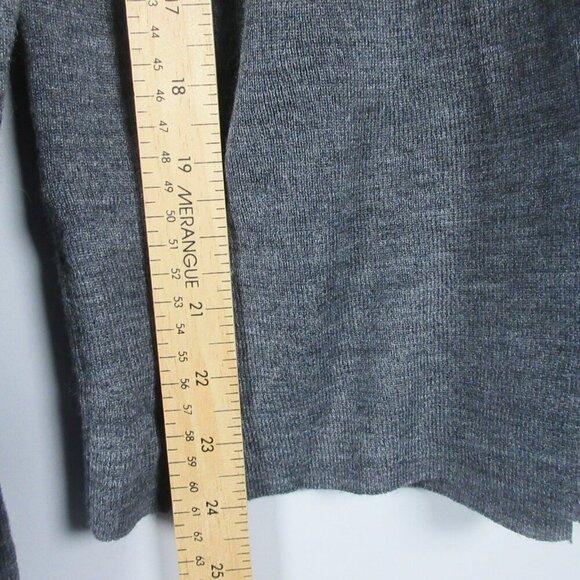 Zara Henley Top Sweater Women XL Grey Wool Acrylic Long Sleeve Knit Casual 248 - Picture 9 of 10
